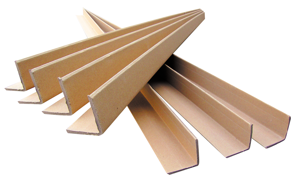 Palletized cartons protected by GuardP paper corner boards